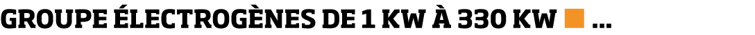 GROUPE  LECTROG NES DE 1 KW   330 KW      