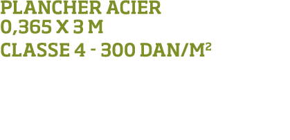 PLANCHER acier 0,365 x 3 m CLASSE 4 - 300 daN M2