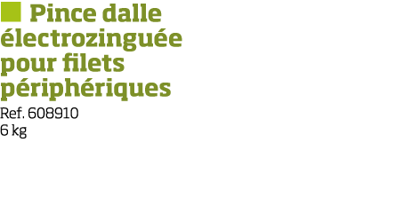   Pince dalle  lectrozingu e pour filets p riph riques Ref  608910 6 kg