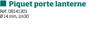   Piquet porte lanterne R f  08141301   14 mm, 1m30