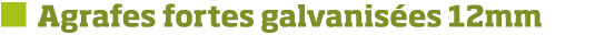   Agrafes fortes galvanis es 12mm
