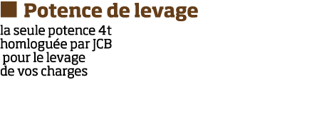   Potence de levage la seule potence 4t homlogu e par JCB pour le levage de vos charges 
